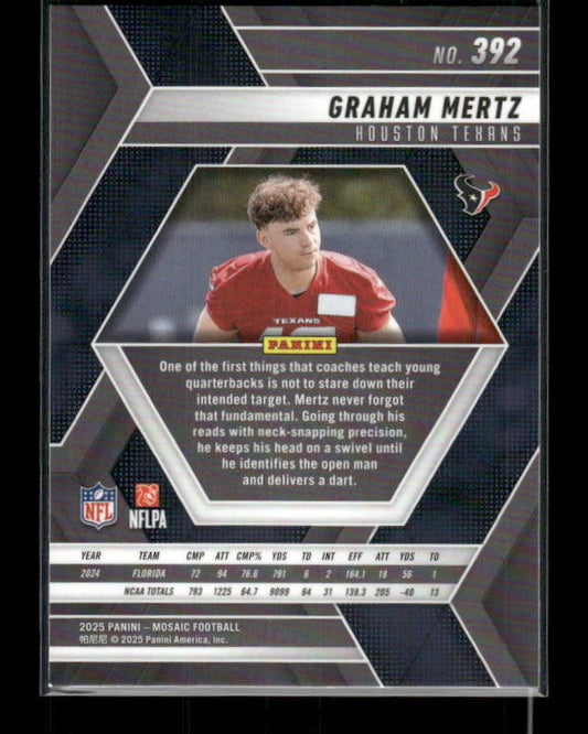 Graham Mertz - 2025 Mosaic Football - Rookie