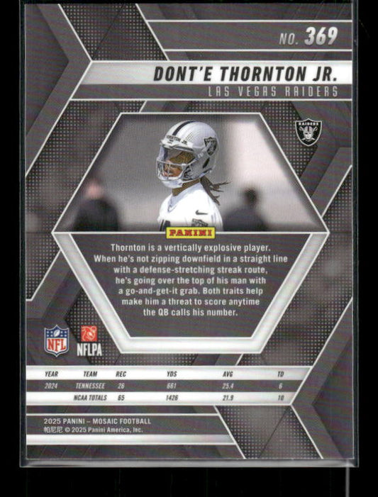 Dont'e Thornton Jr. - 2025 Mosaic Football - Rookie