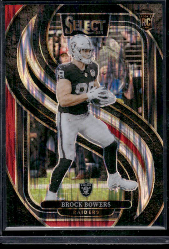 Brock Bowers - 2024 Select Football - Red / Black Shock - Premier Level - Rookie