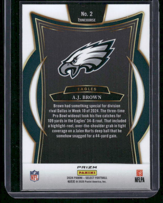 A.J. Brown - 2024 Select Football - Green / Yellow Shock - Concourse