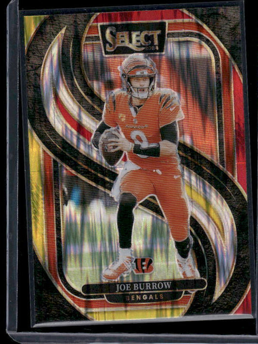 Joe Burrow - 2024 Select Football - Red / Yellow Shock - Premier Level