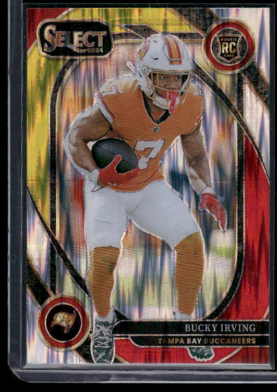 Bucky Irving - 2024 Select Football - Red / Yellow Shock - Club Level - Rookie