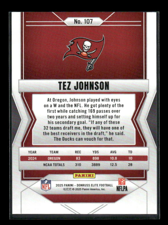 Tez Johnson - 2025 Donruss Elite - Green Disco - Rookie