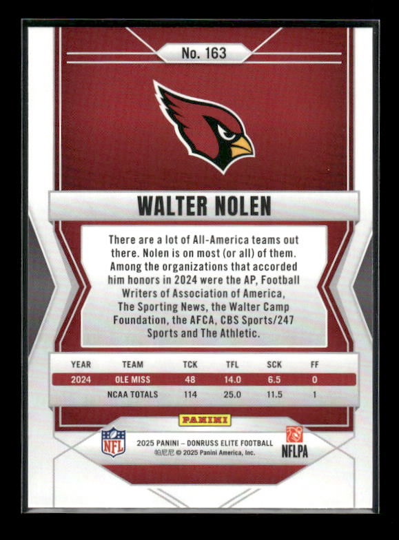 Walter Nolen - 2025 Donruss Elite - Green Disco - Rookie