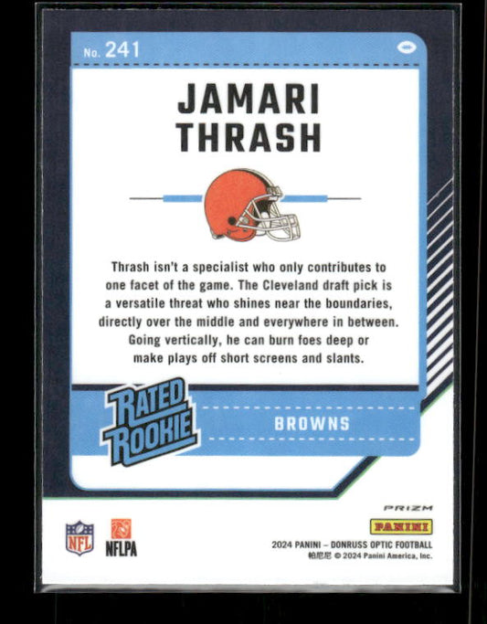 Jamari Thrash - 2024 Donruss Optic - Green Velocity - Rated Rookie