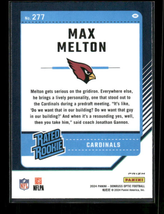 Max Melton - 2024 Donruss Optic - Green Velocity - Rated Rookie