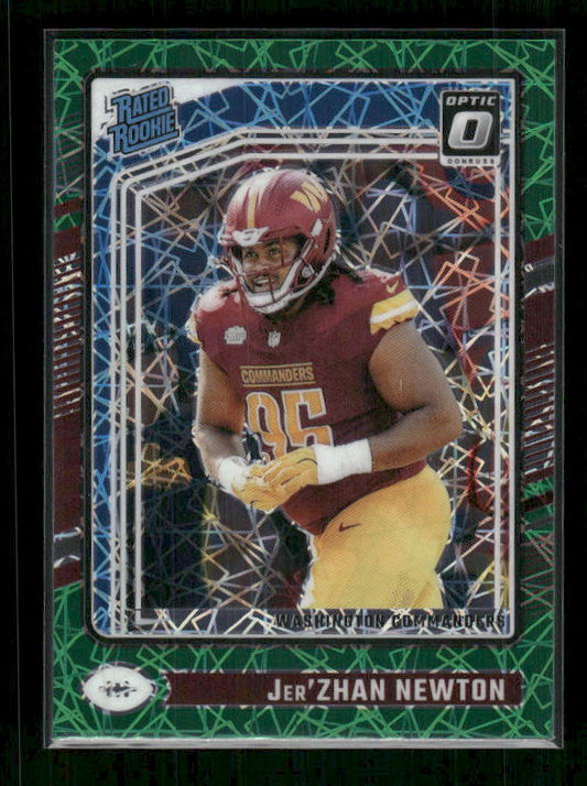Jer'Zhan Newton - 2024 Donruss Optic - Green Velocity - Rated Rookie