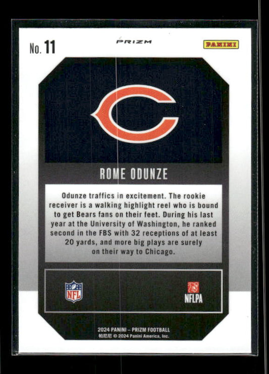 Rome Odunze - 2024 Panini Prizm - Emergent Green Ice Prizm - Rookie