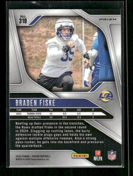 Braden Fiske - 2024 Panini Prizm - Pink - Rookie