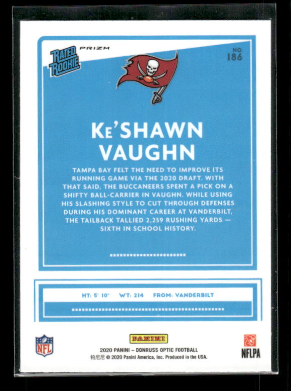 Ke'Shawn Vaughn - 2020 Donruss Optic - Pink - Rated Rookie