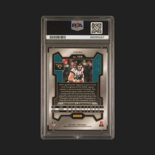 Trevor Lawrence - 2023 Panini Prizm - Blue Wave /199 - PSA 10