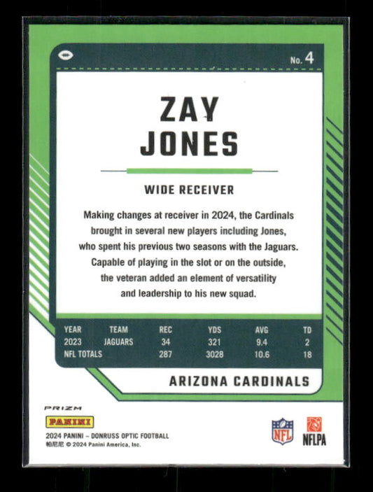 2024 Donruss Optic #4 Zay Jones Stars