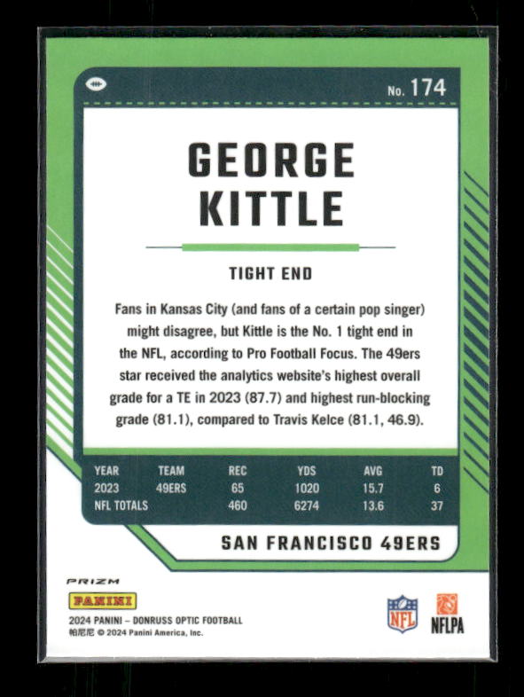 2024 Donruss Optic #174 George Kittle Stars
