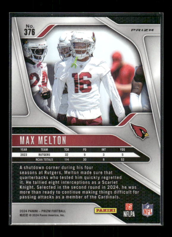 2024 Panini Prizm #376 Max Melton Silver