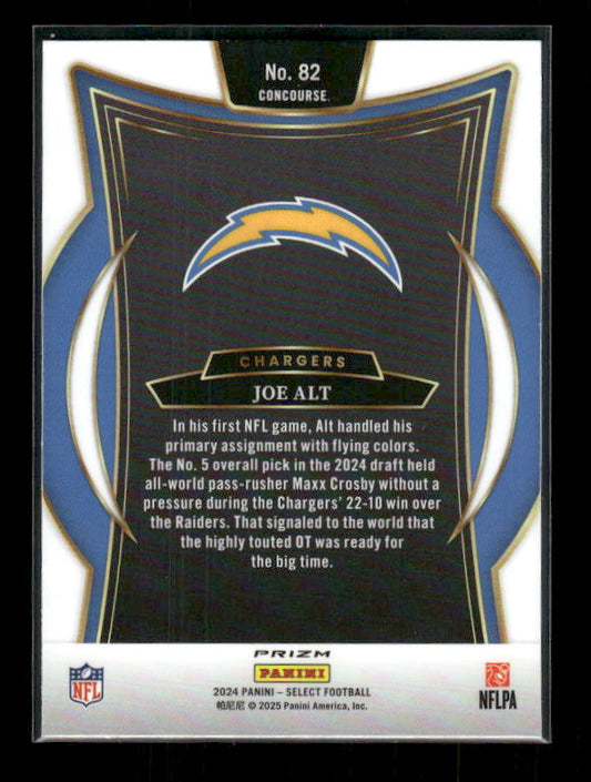 2024 Panini Select #82 Joe Alt Green & Yellow Prizm Shock