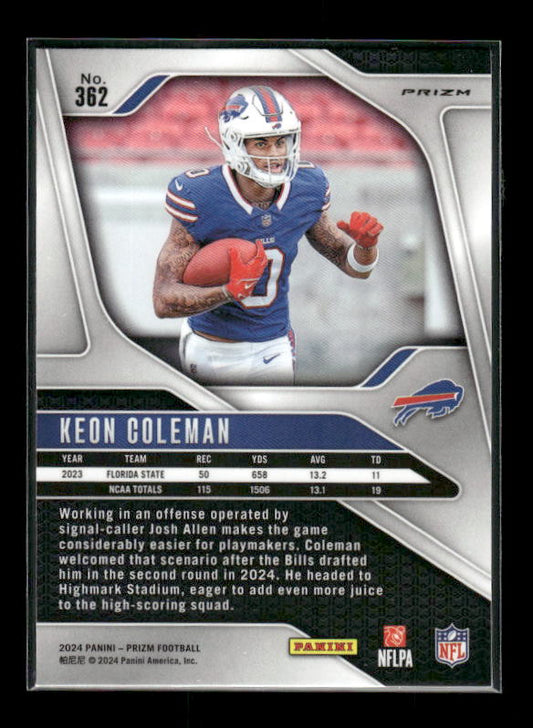 2024 Panini Prizm #362 Keon Coleman Green Wave