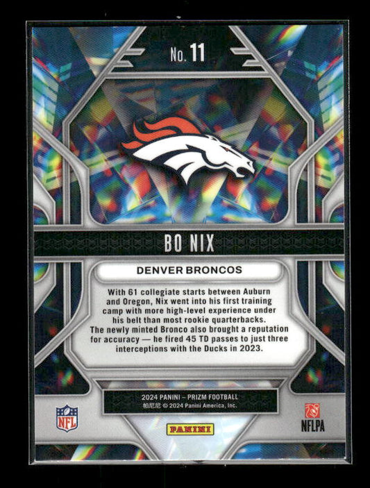 2024 Panini Prizm - Prizmatic #11 Bo Nix