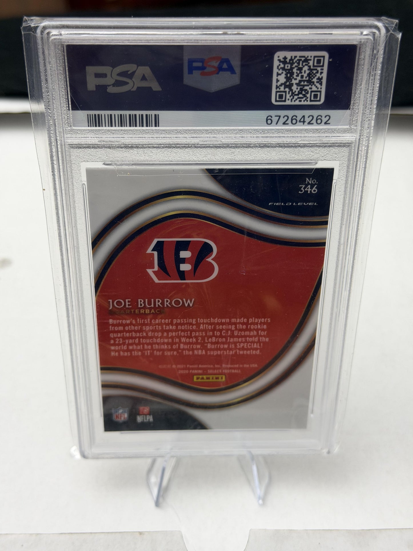 2020 Panini Select #346 Joe Burrow PSA 9