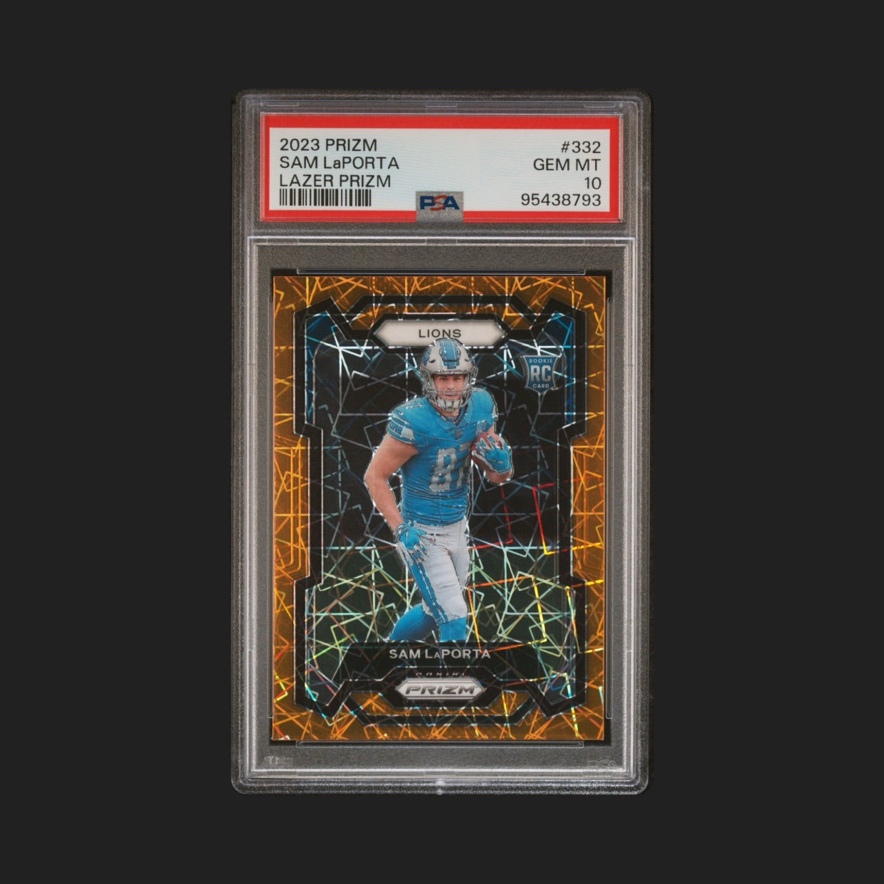 Sam LaPorta - 2023 Panini Prizm - Lazer - Rookie - PSA 10