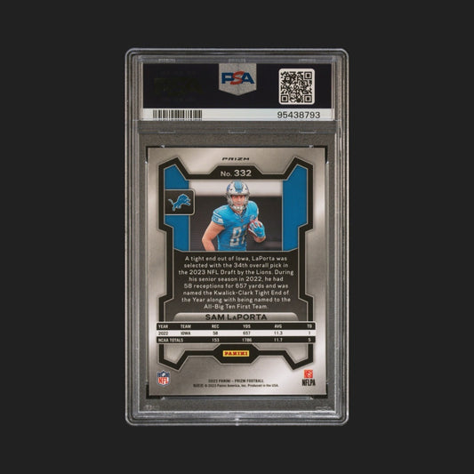 Sam LaPorta - 2023 Panini Prizm - Lazer - Rookie - PSA 10