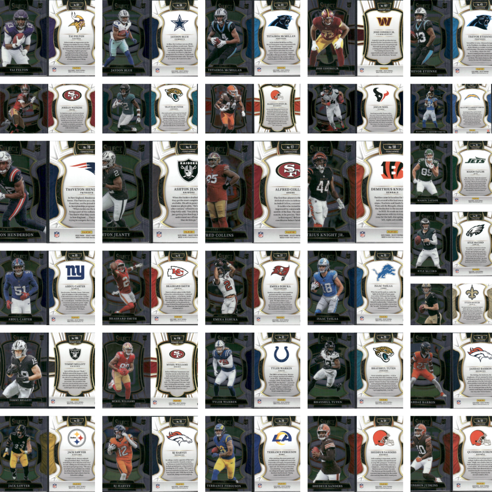 2025 Select Football - 31 Card Rookie Lot