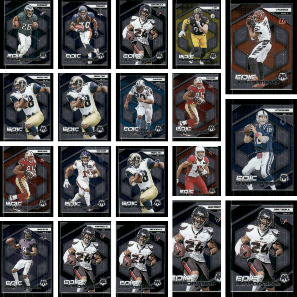 Epic Performers - 2025 Mosaic Football - 19 Card Lot