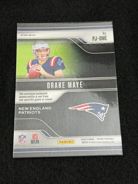 Drake Maye - 2024 Prizm Football - Premier Jerseys Silver - Rookie