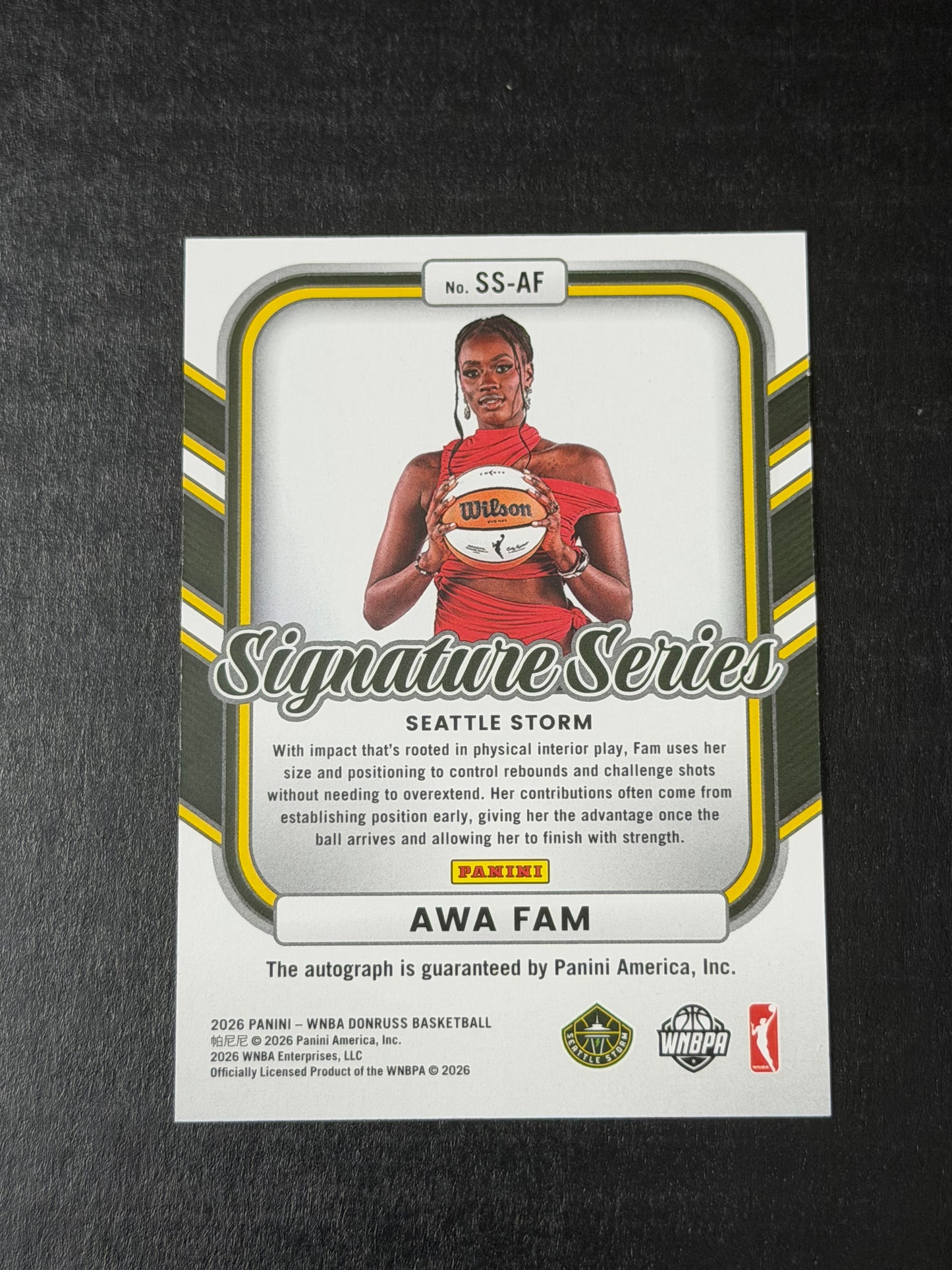 Awa Fam - 2026 Donruss WNBA - Signature Series Auto /25 - Rookie