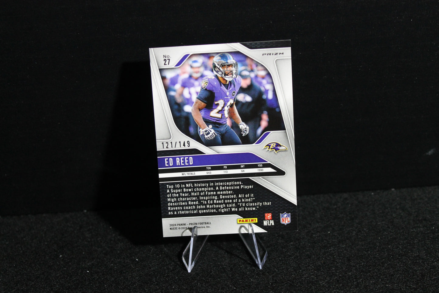 Ed Reed - 2024 Panini Prizm - Red Wave /149