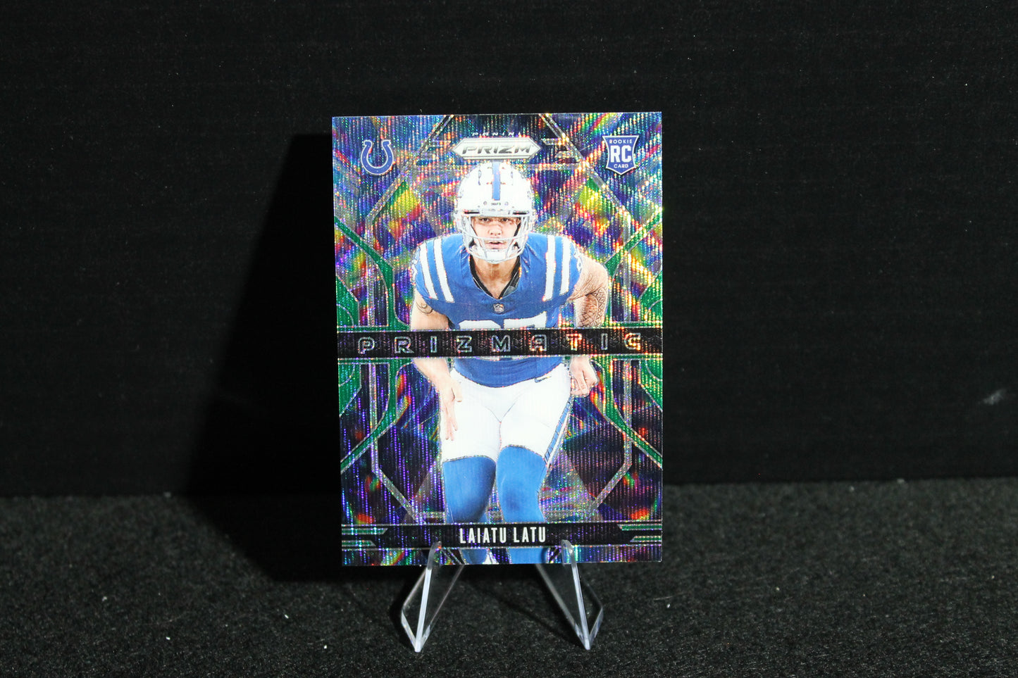 Laiatu Latu - 2024 Panini Prizm - Green Wave Prizmatic - Rookie