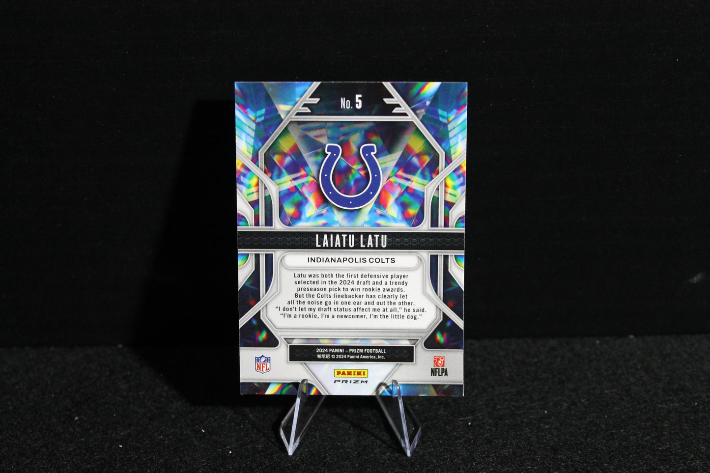 Laiatu Latu - 2024 Panini Prizm - Green Wave Prizmatic - Rookie