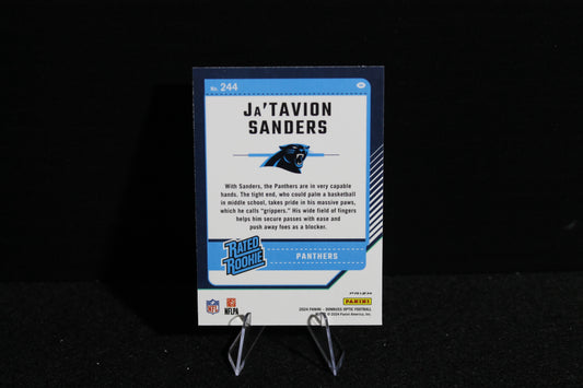 Ja'Tavion Sanders - 2024 Donruss Optic - Purple Shock - Rated Rookie
