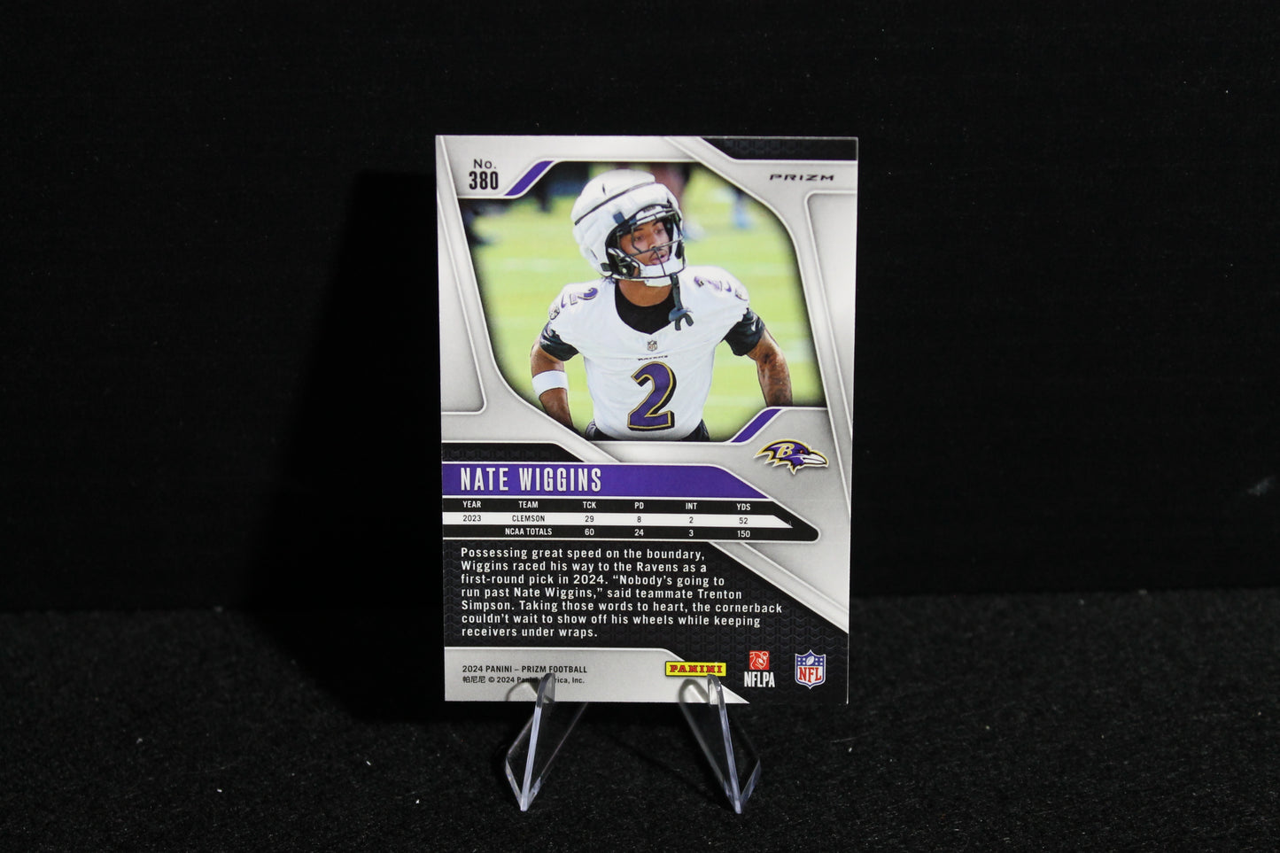 Nate Wiggins - 2024 Panini Prizm - Orange Ice - Rookie