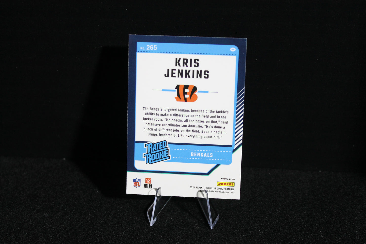 Kris Jenkins - 2024 Donruss Optic - Blue Hyper - Rated Rookie