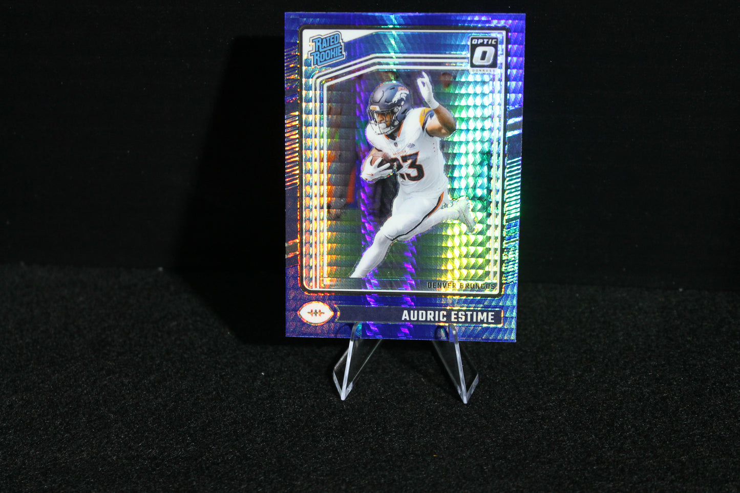 Audric Estime - 2024 Donruss Optic - Blue Hyper - Rated Rookie