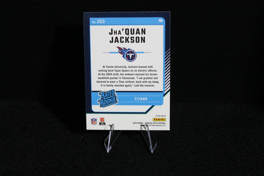 Jha'Quan Jackson - 2024 Donruss Optic - Blue Hyper - Rated Rookie