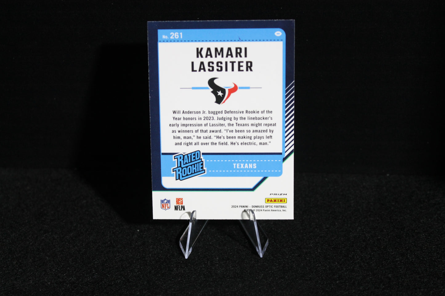 Kamari Lassiter - 2024 Donruss Optic - Blue Hyper - Rated Rookie