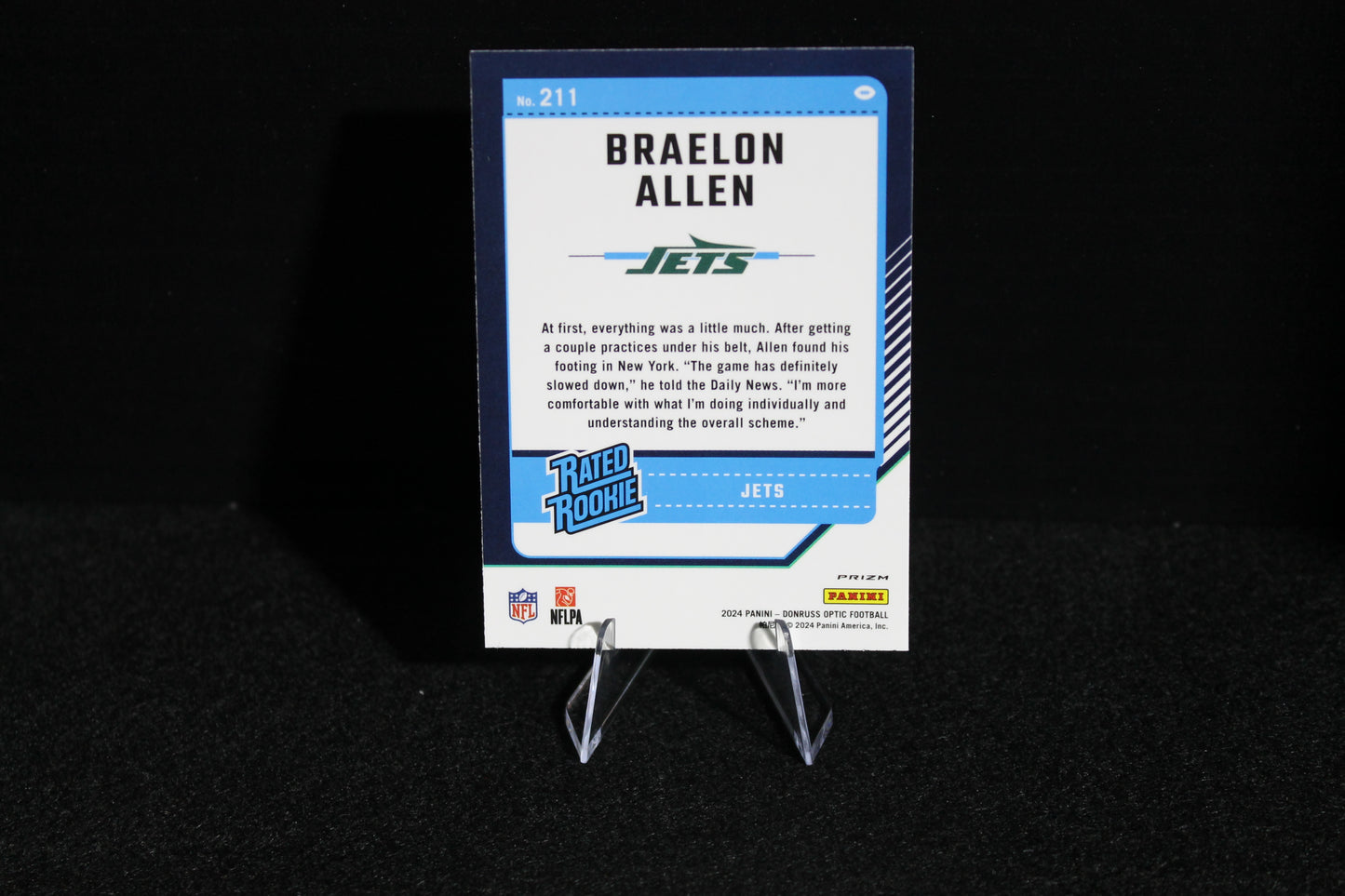 Braelon Allen - 2024 Donruss Optic - Blue Hyper - Rated Rookie