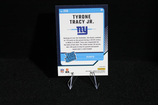 Tyrone Tracy Jr. - 2024 Donruss Optic - Blue Hyper - Rated Rookie