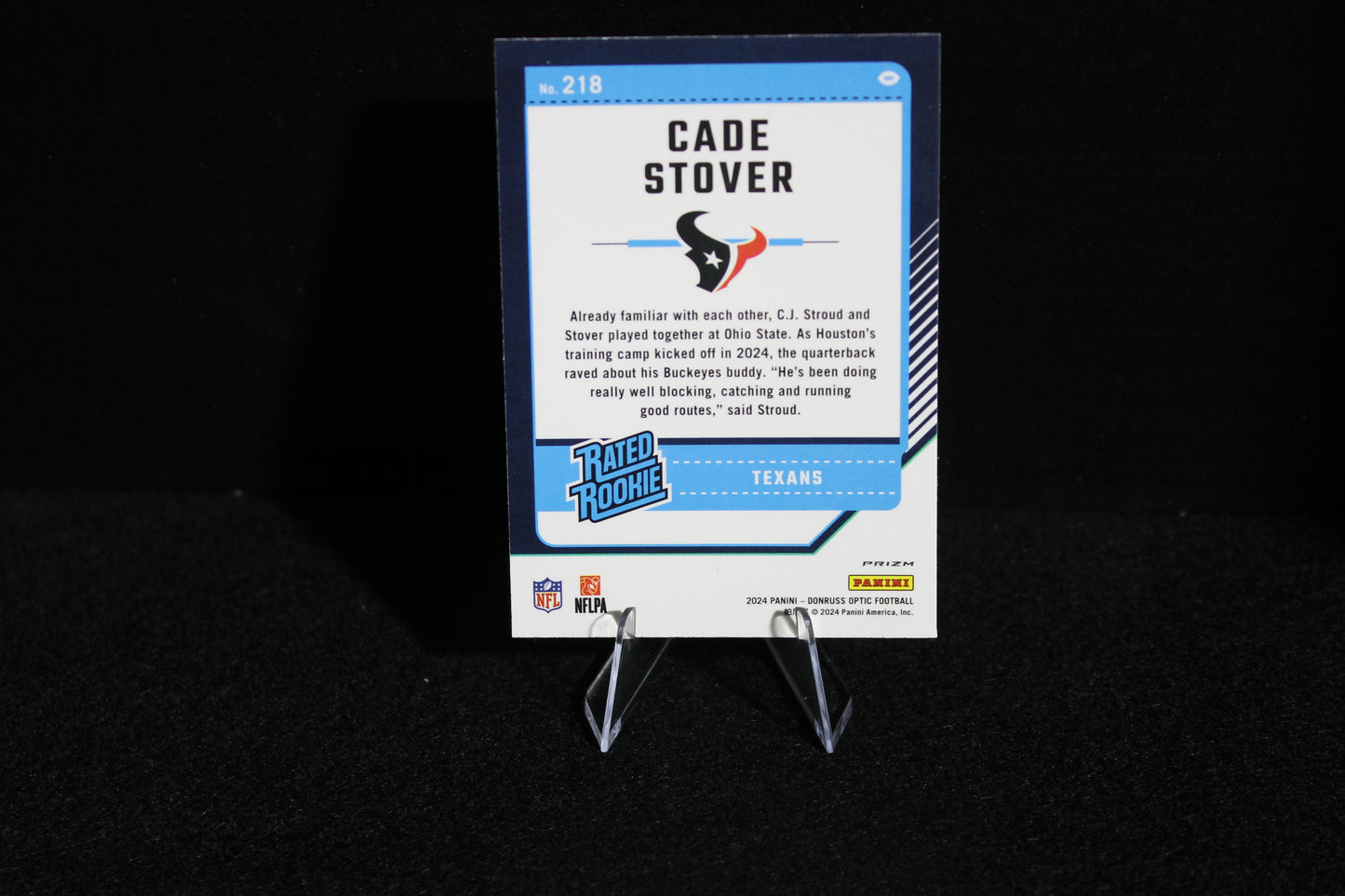 Cade Stover - 2024 Donruss Optic - Blue Hyper - Rated Rookie