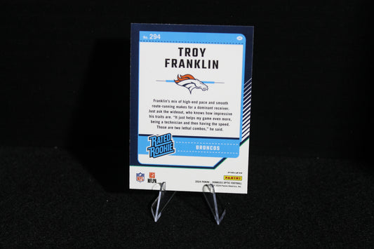 Troy Franklin - 2024 Donruss Optic - Blue Hyper - Rated Rookie