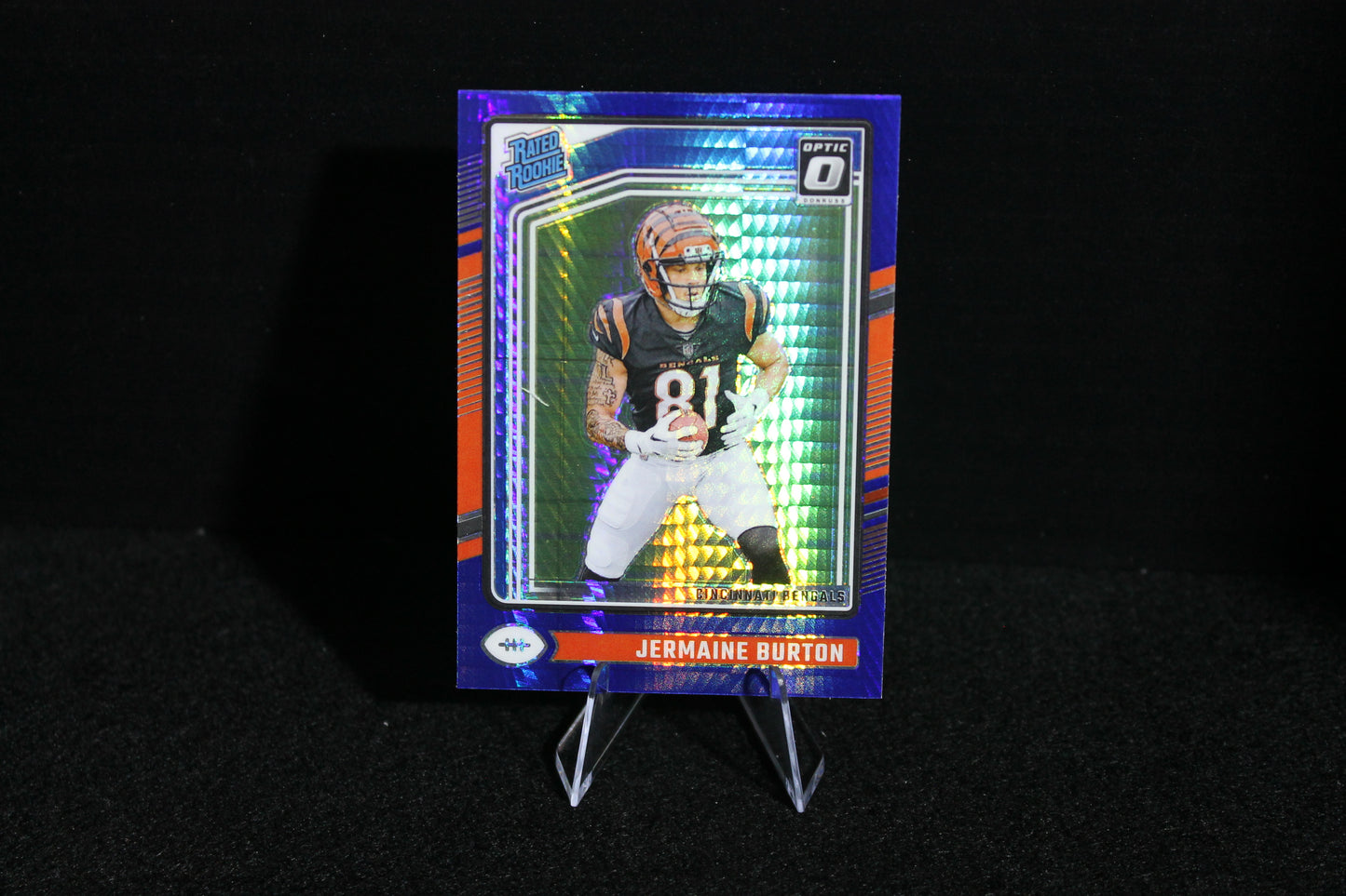 Jermaine Burton - 2024 Donruss Optic - Blue Hyper - Rated Rookie