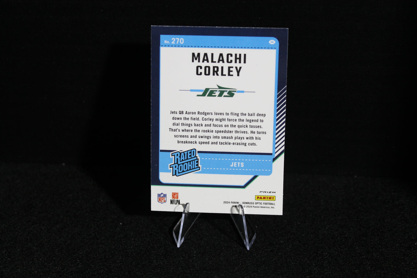 Malachi Corley - 2024 Donruss Optic - Blue Hyper - Rated Rookie