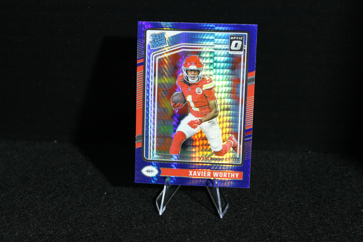 Xavier Worthy - 2024 Donruss Optic - Blue Hyper - Rated Rookie