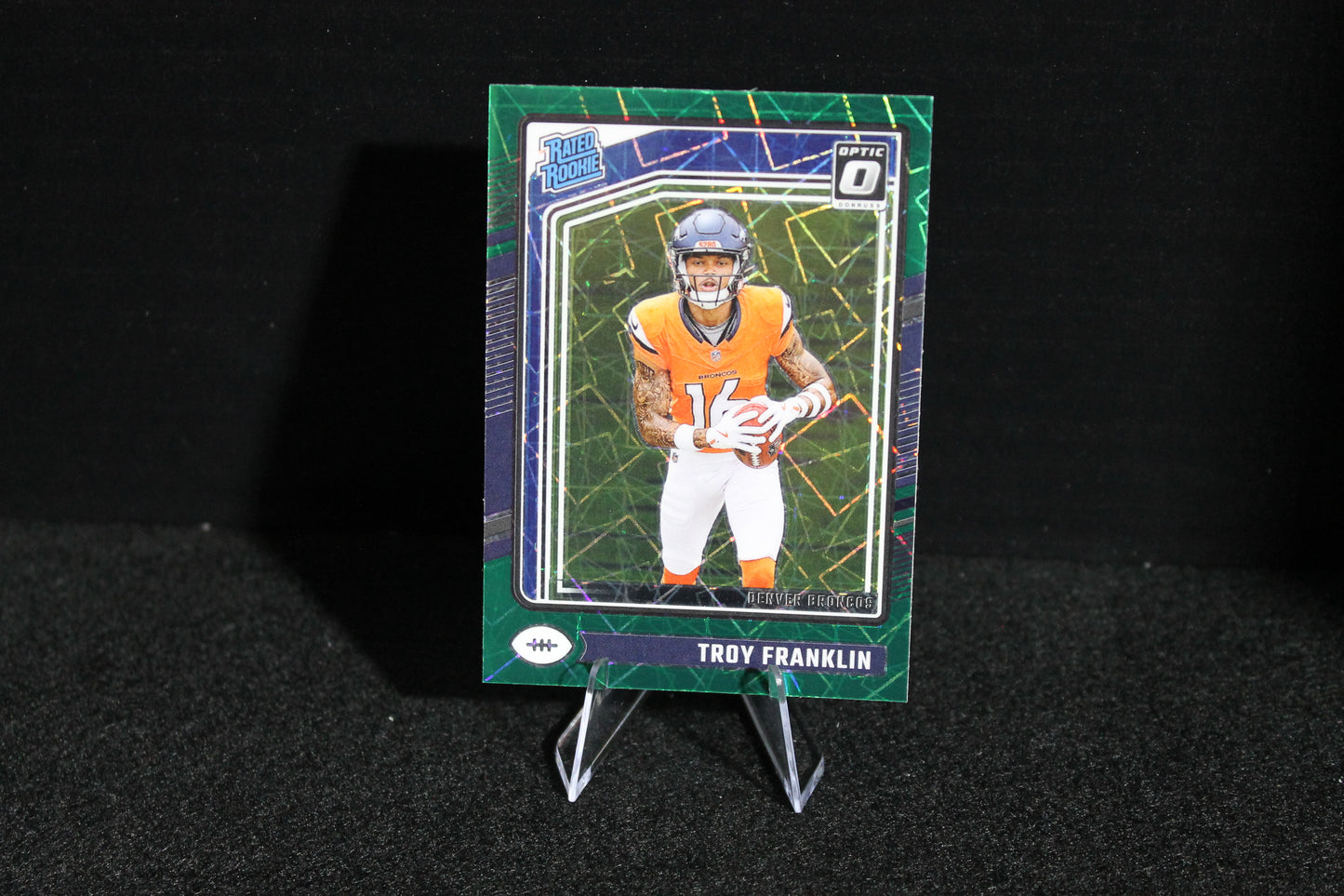 Troy Franklin - 2024 Donruss Optic - Green Velocity - Rated Rookie
