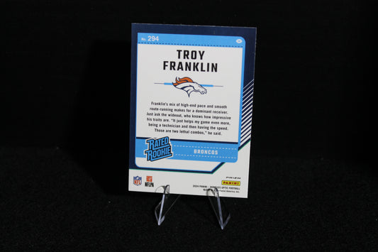 Troy Franklin - 2024 Donruss Optic - Green Velocity - Rated Rookie