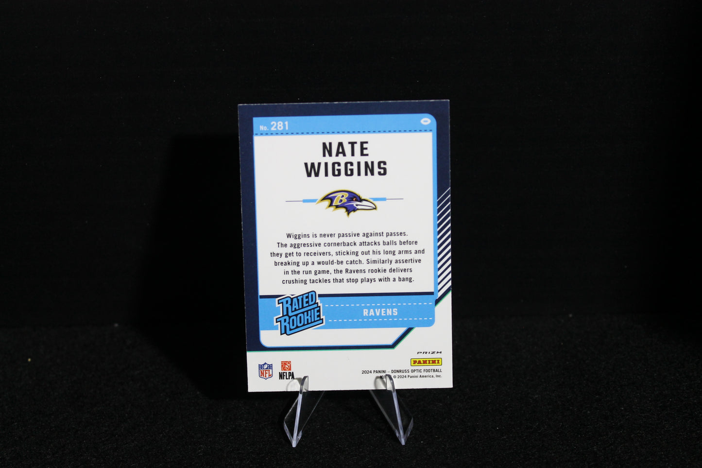 Nate Wiggins - 2024 Donruss Optic - Blue Hyper - Rated Rookie
