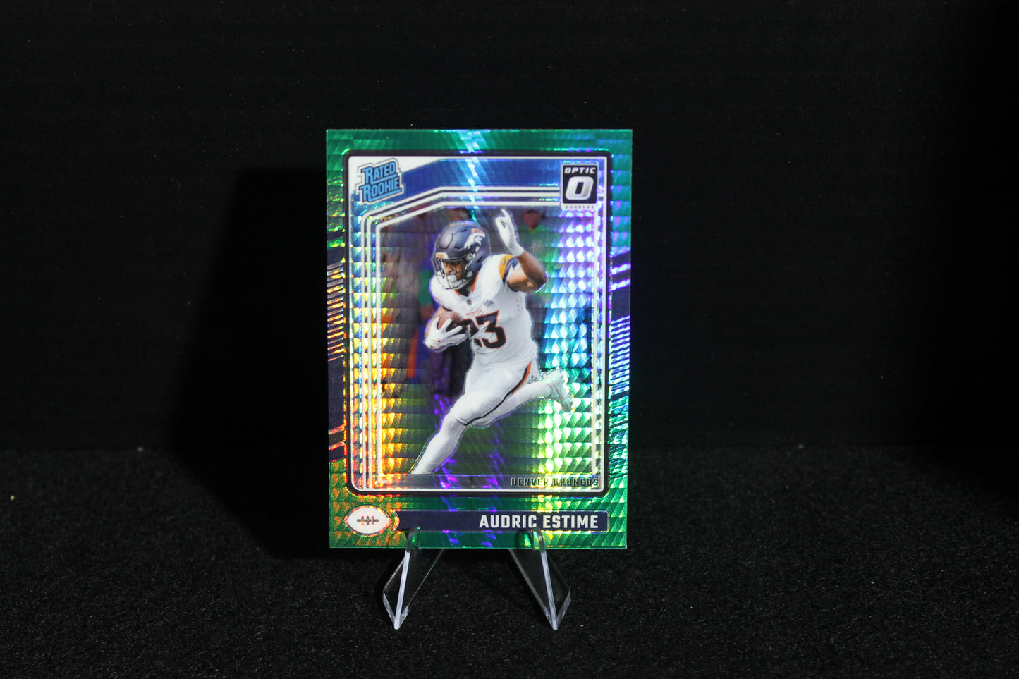 Audric Estime - 2024 Donruss Optic - Green Hyper - Rated Rookie