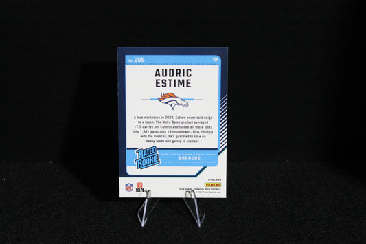 Audric Estime - 2024 Donruss Optic - Green Hyper - Rated Rookie