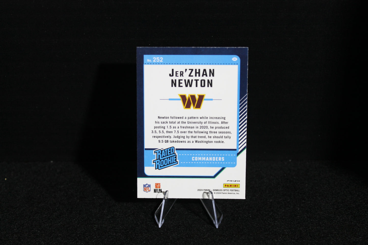 Jer'Zhan Newton - 2024 Donruss Optic - Green Velocity - Rated Rookie